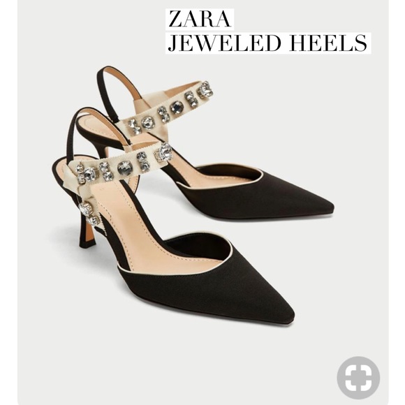 Zara Shoes - Zara Jeweled Slingbacks Size 5